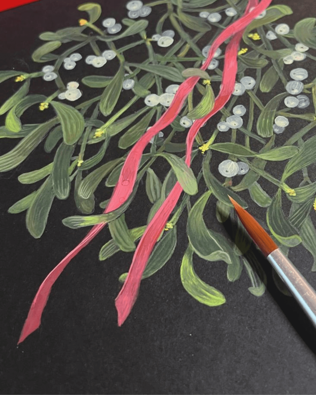retraite creative Noel couronne aquarelle